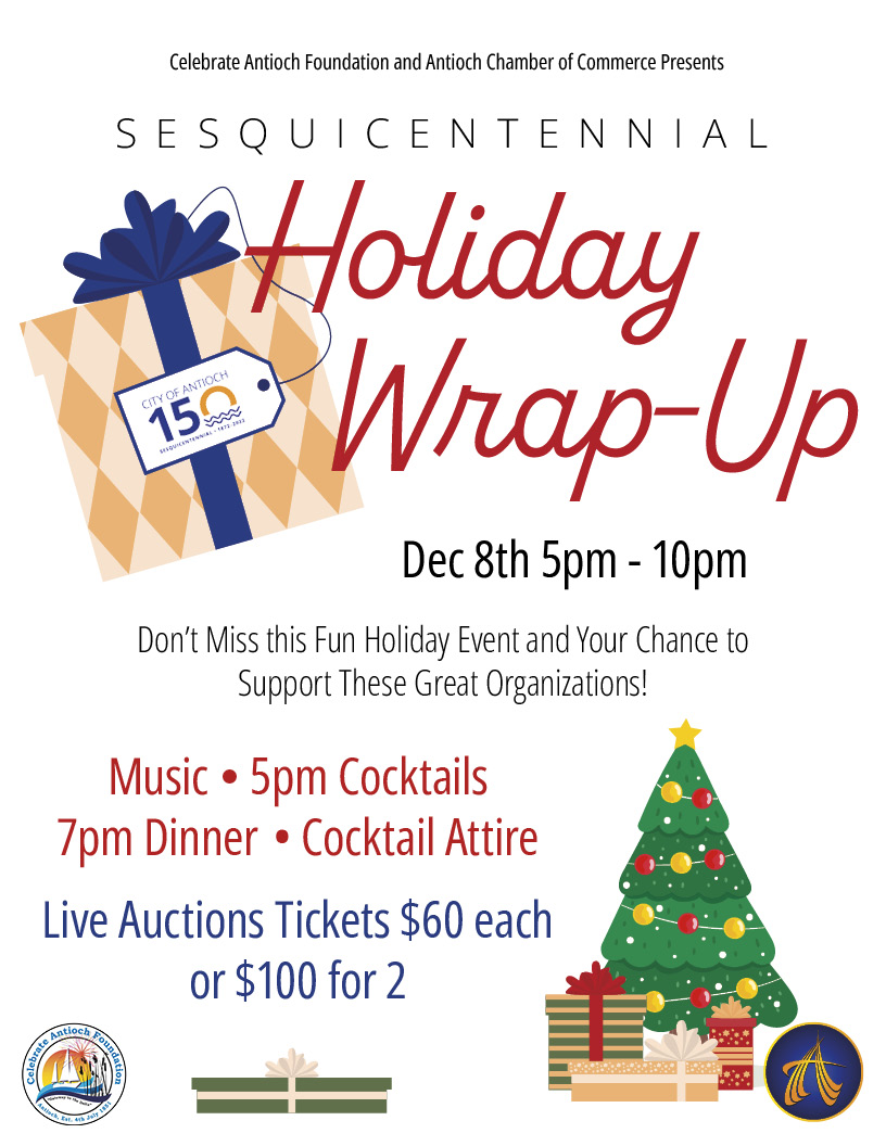 a flier for the Holiday Wrapup event